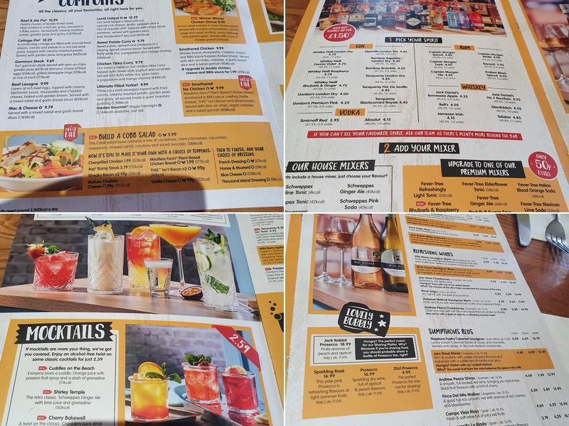 Minehead Brewers Fayre Menu