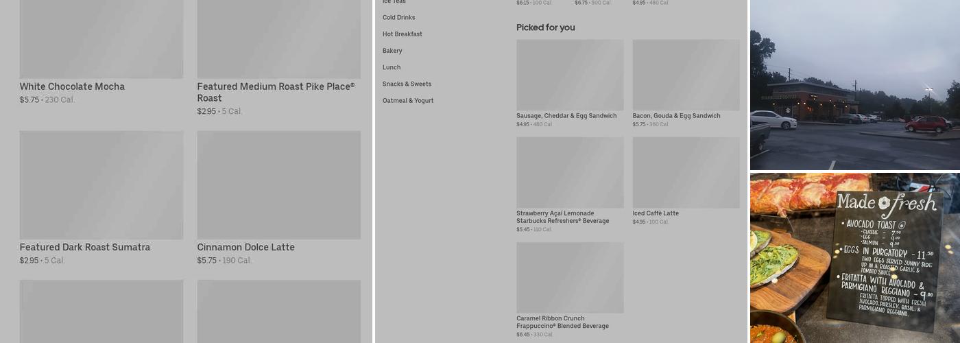 Starbucks Menu