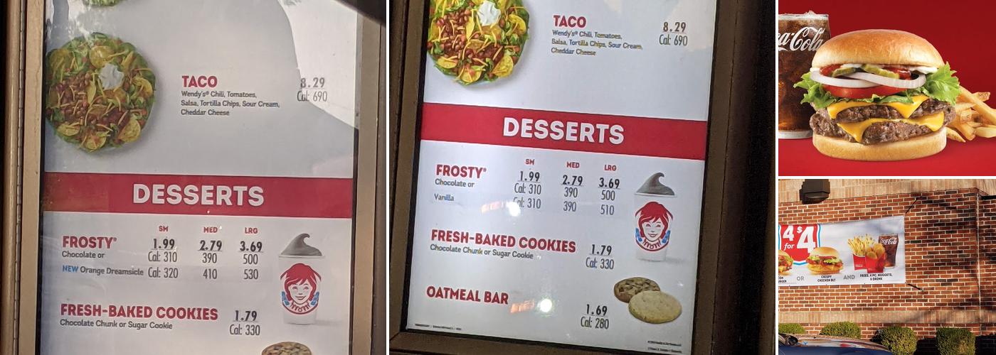 Wendy's Menu