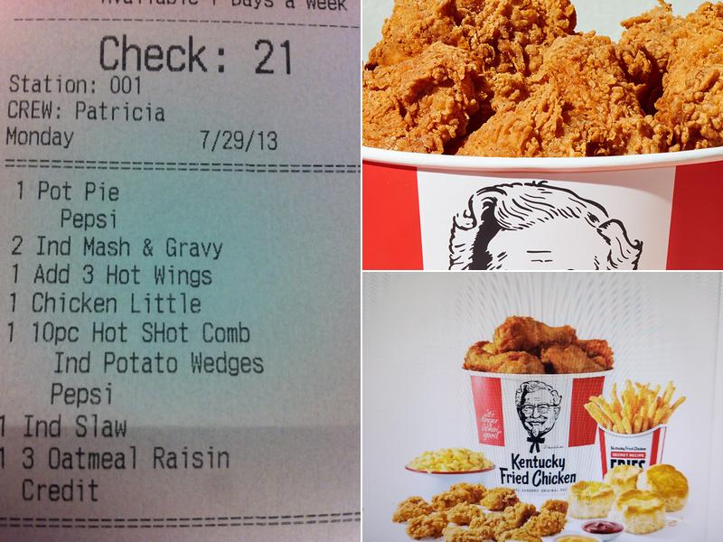KFC Menu