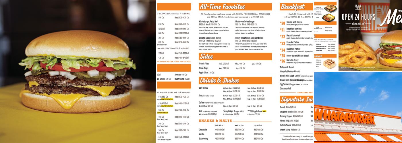 Whataburger Menu