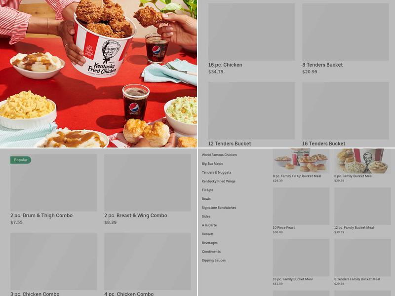 KFC Menu
