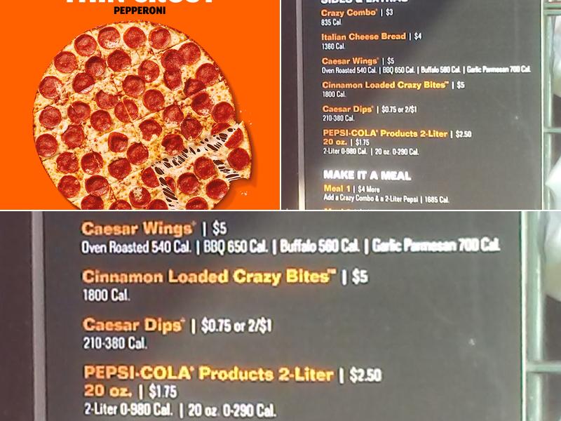 Little Caesars Pizza Menu