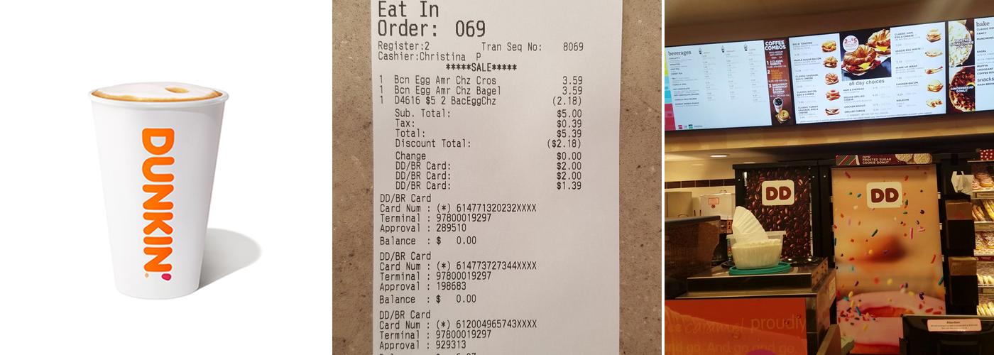 Dunkin' Menu