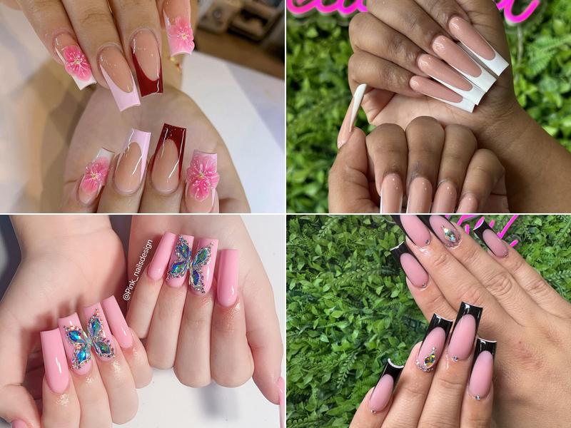 Pink nails design