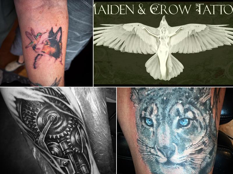 Maiden And Crow Tattoo