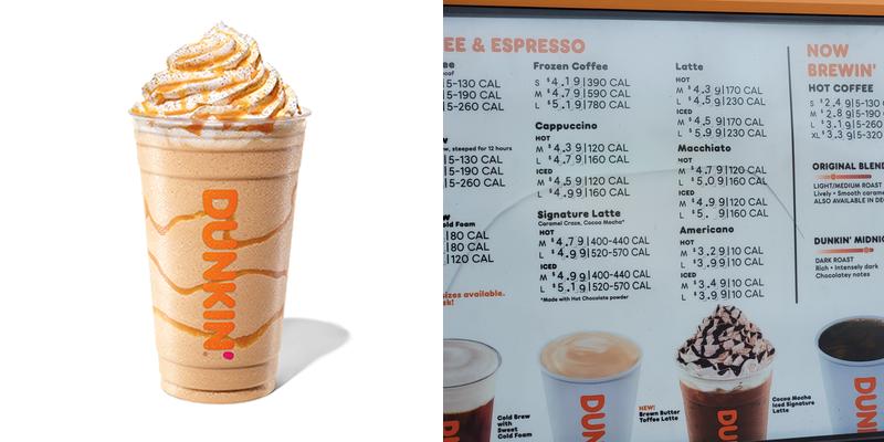 Dunkin' Menu
