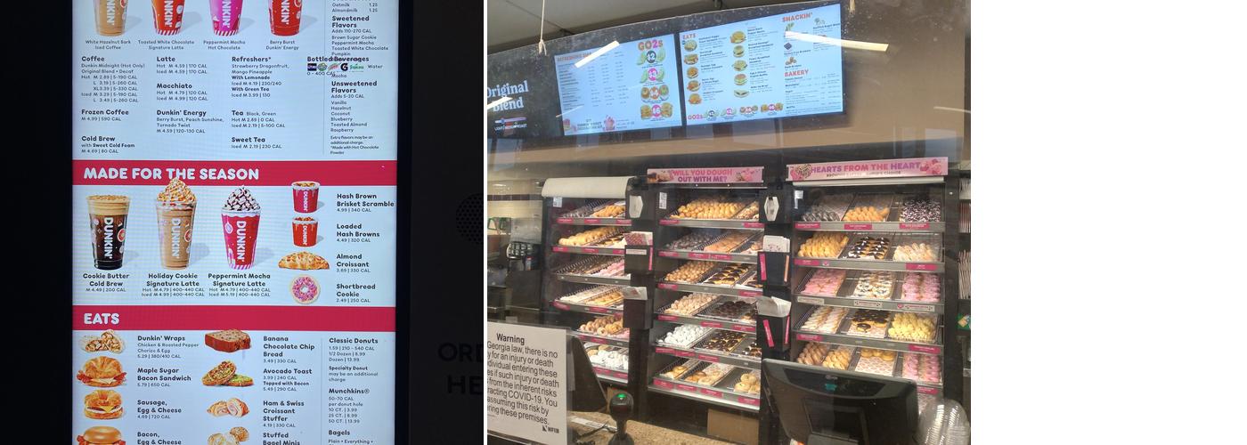 Dunkin' Menu
