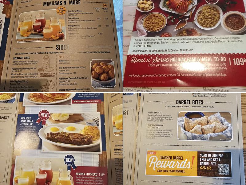 Cracker Barrel Old Country Store Menu