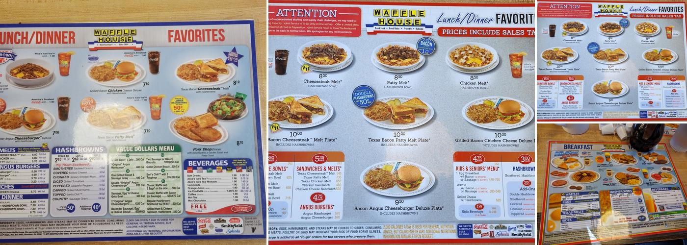 Waffle House Menu