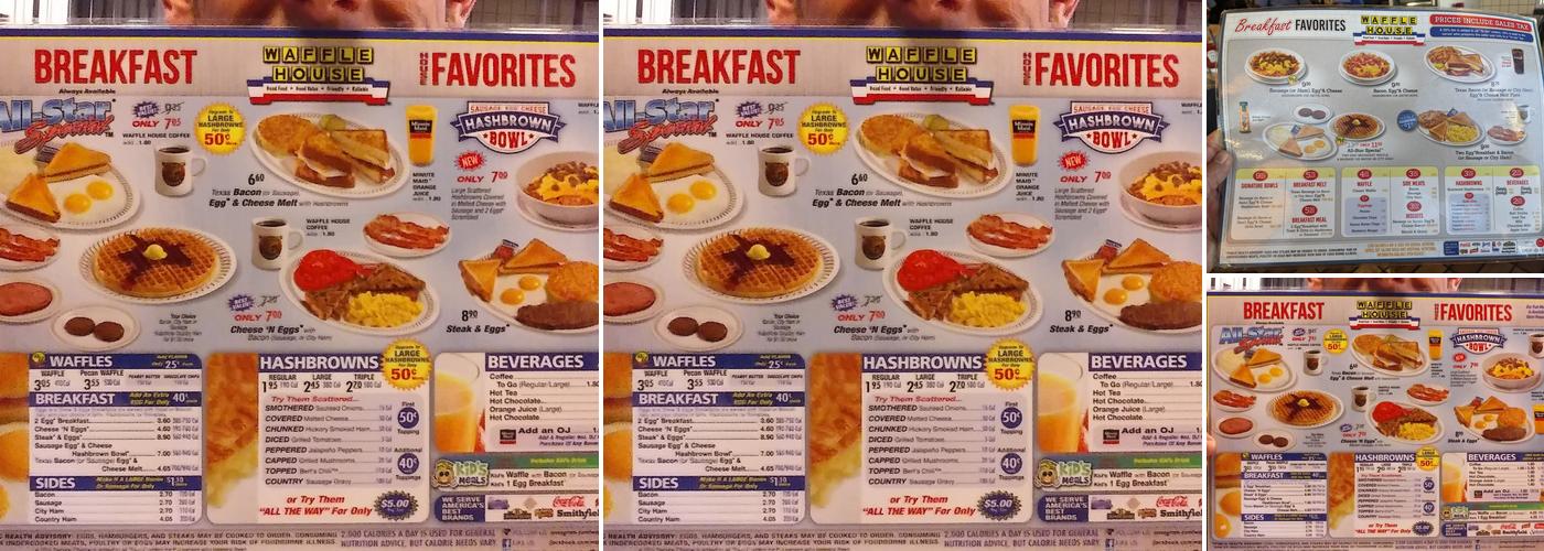 Waffle House Menu