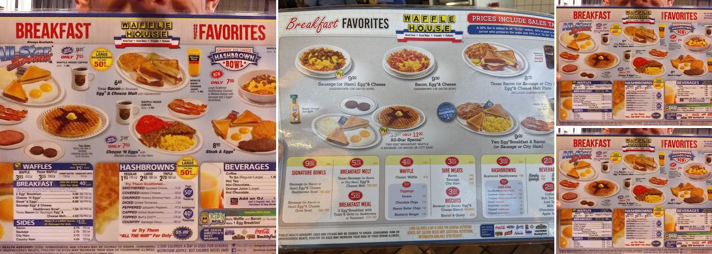 Waffle House Menu