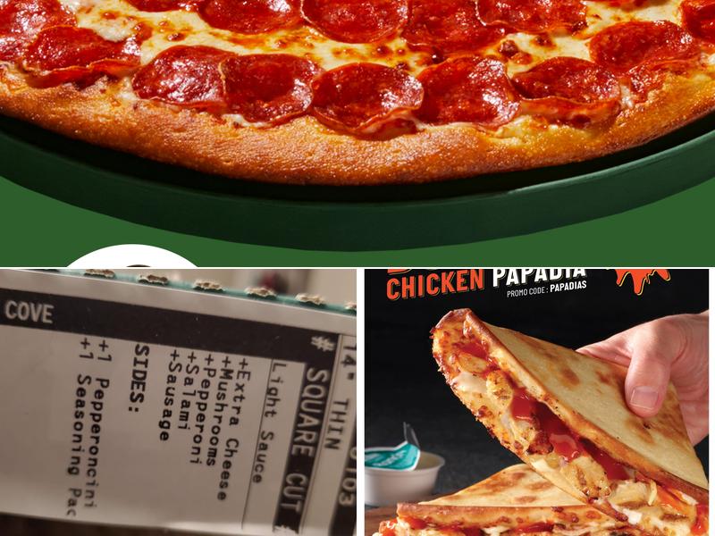 Papa Johns Pizza Menu