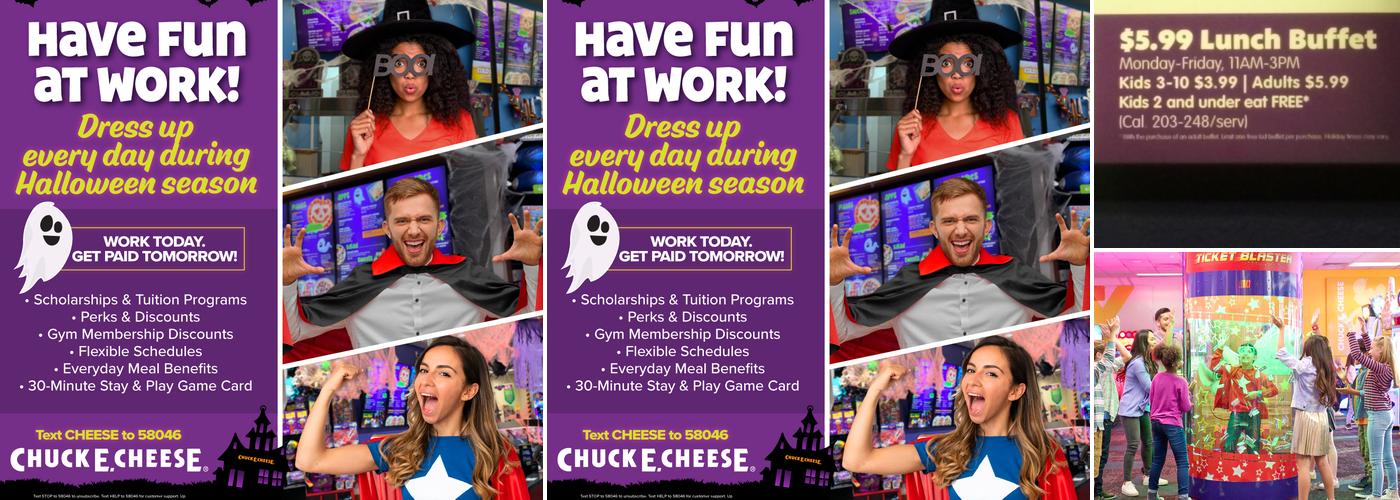 Chuck E. Cheese Menu