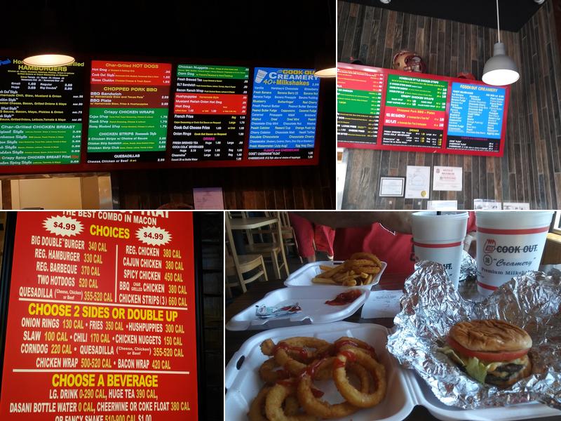 Cook Out Menu