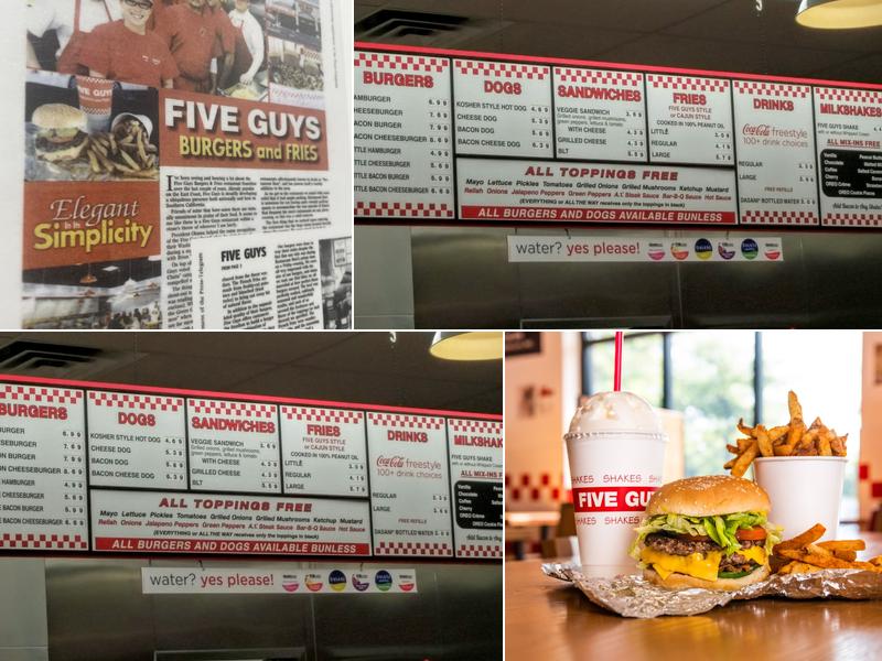 Five Guys Menu
