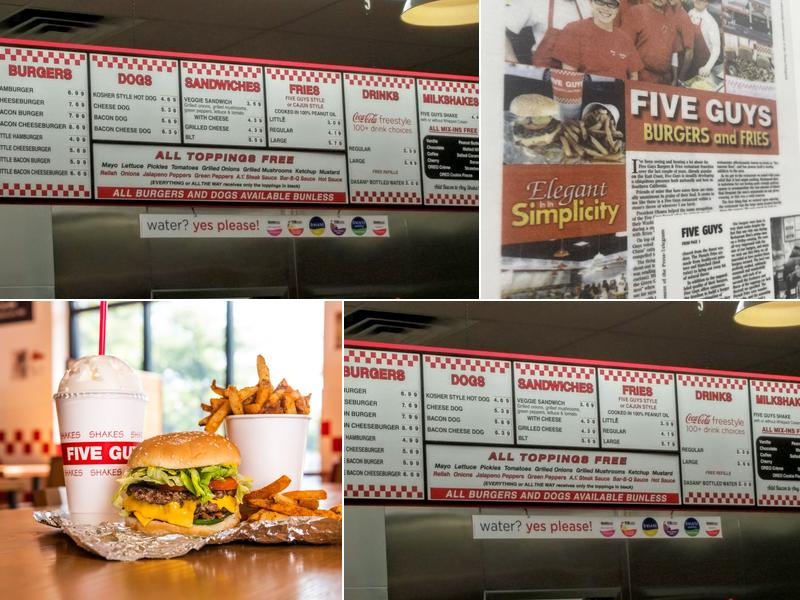 Five Guys Menu