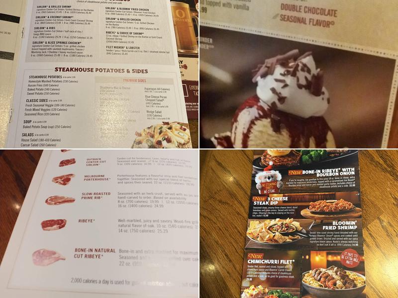 Outback Steakhouse Menu