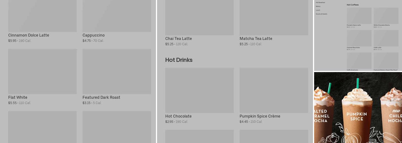 Starbucks Menu