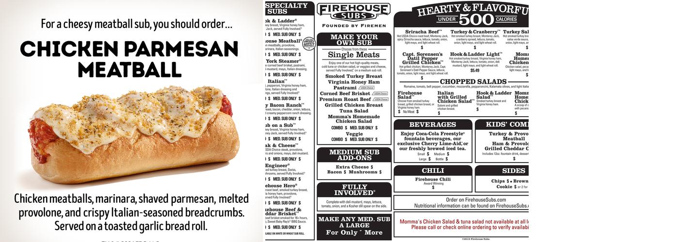 Firehouse Subs Forsyth Rd. Menu
