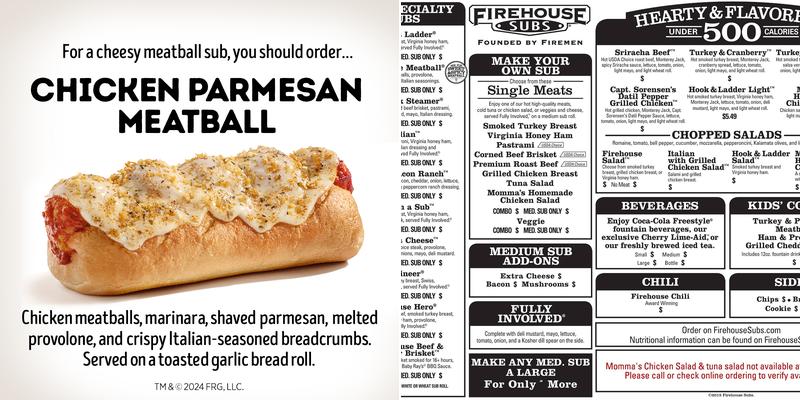 Firehouse Subs Forsyth Rd. Menu