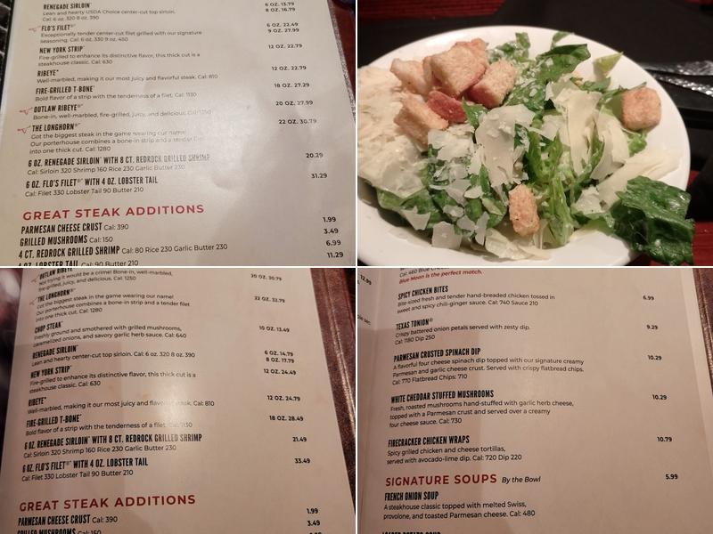 LongHorn Steakhouse Menu