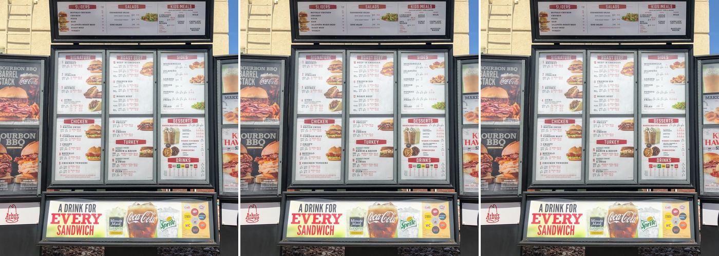 Arby's Menu