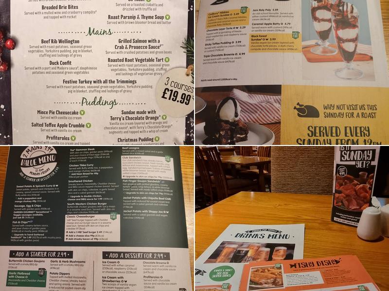 Colliers Table Table Menu