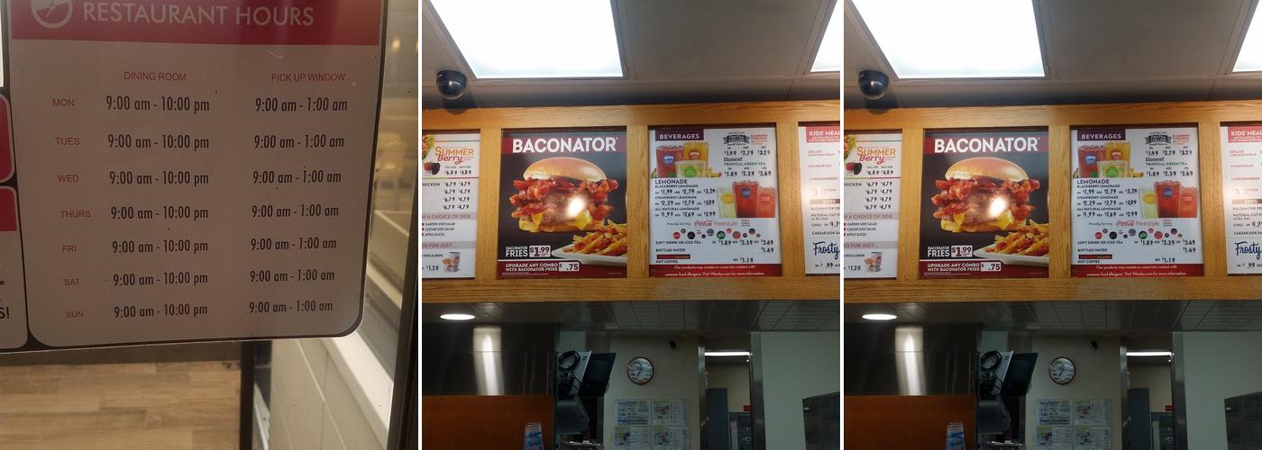 Wendy's Menu