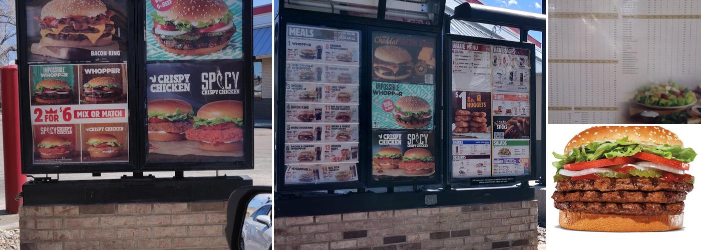 Burger King Menu