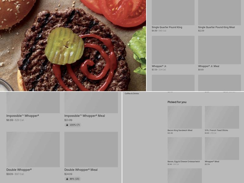 Burger King Menu