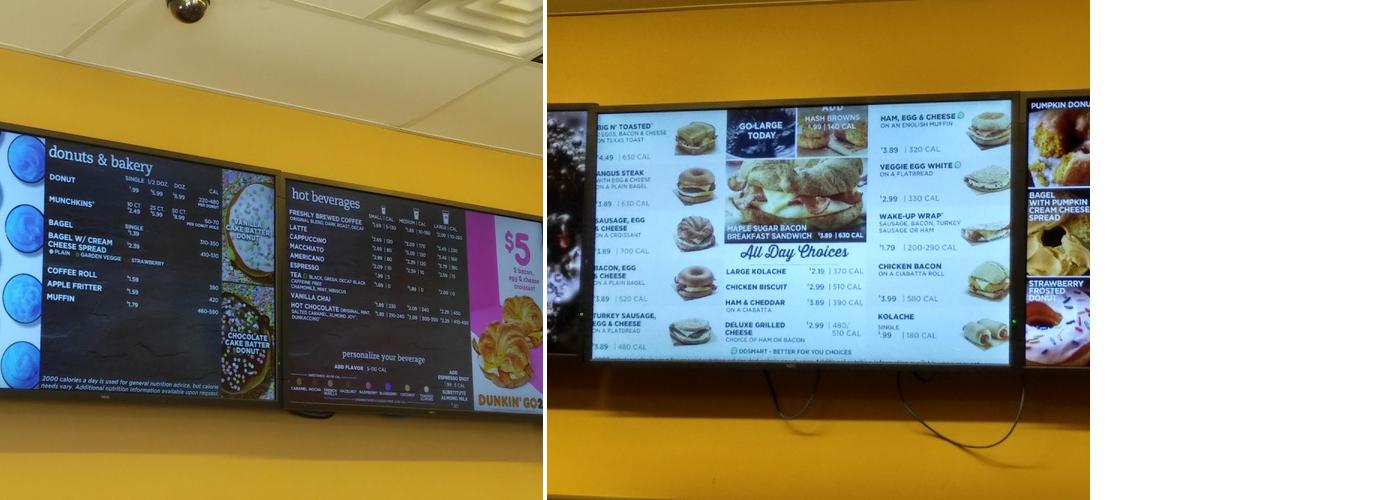 Dunkin' Menu