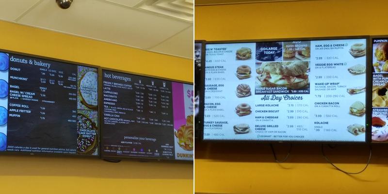 Dunkin' Menu