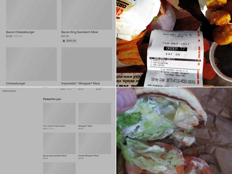 Burger King Menu