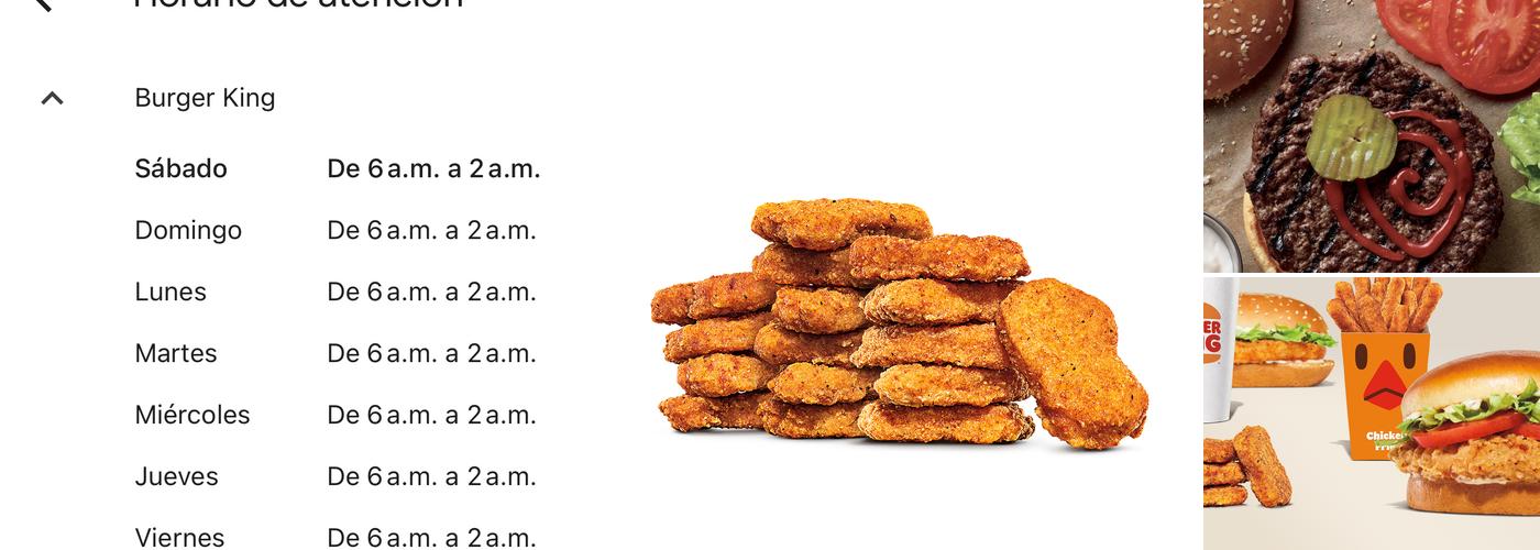 Burger King Menu