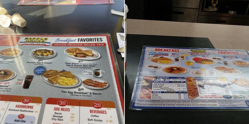 Waffle House Menu