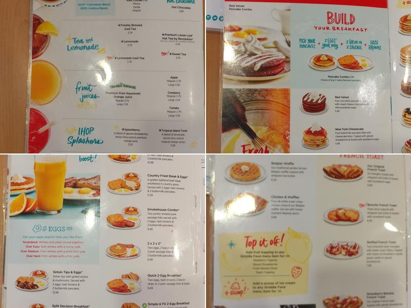 IHOP Menu