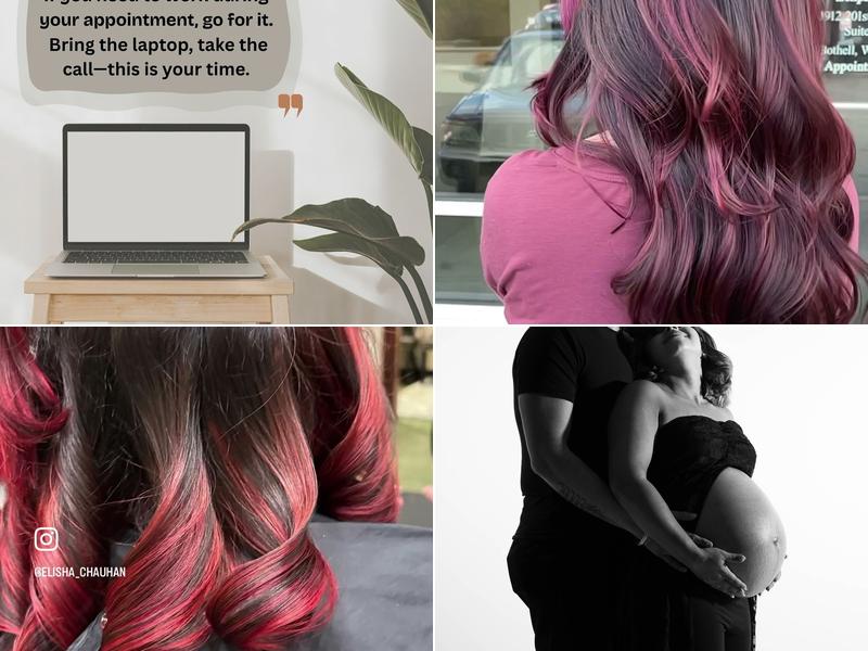 Elisha Chauhan USA @ Eclipz Salon