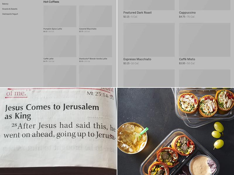 Starbucks Menu