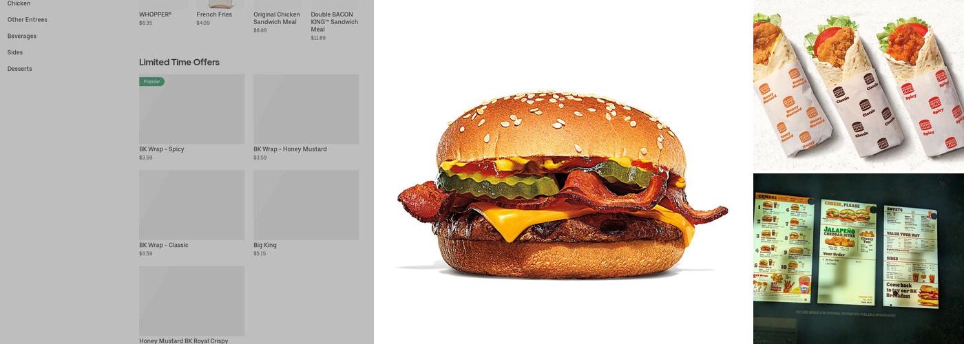 Burger King Menu