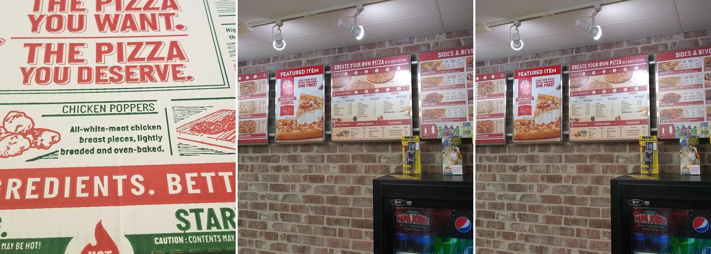 Papa Johns Pizza Menu