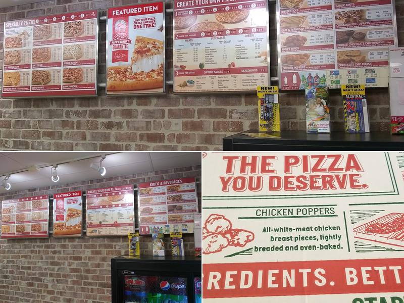 Papa Johns Pizza Menu