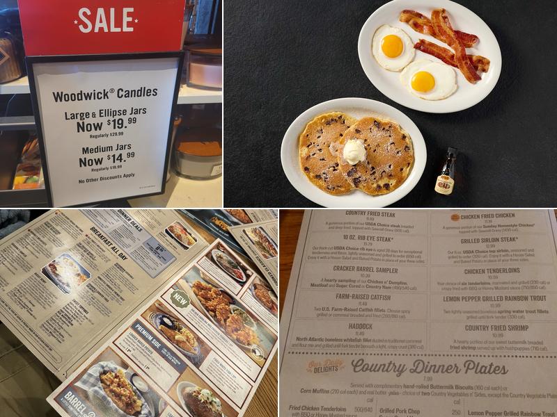 Cracker Barrel Old Country Store Menu