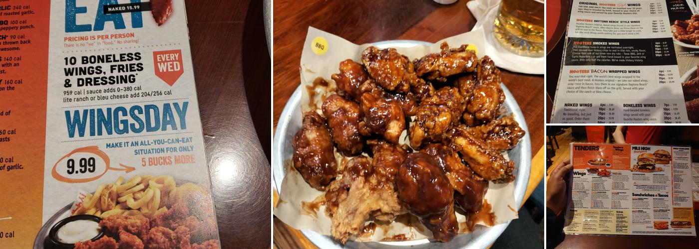 Hooters Menu