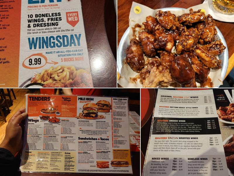 Hooters Menu
