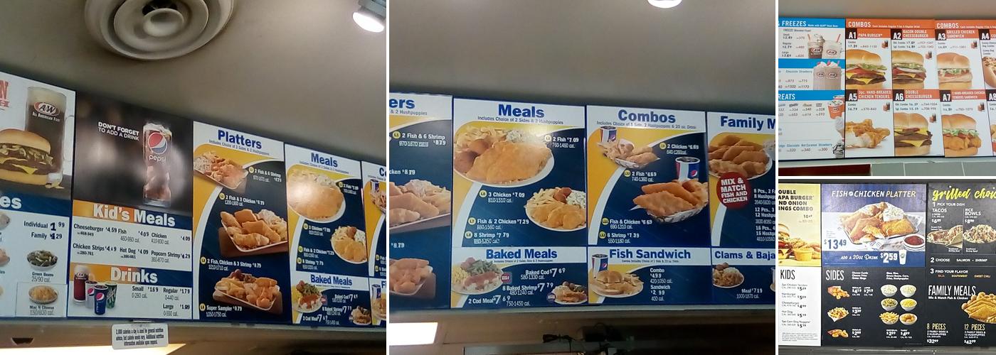 A&W Restaurant Menu