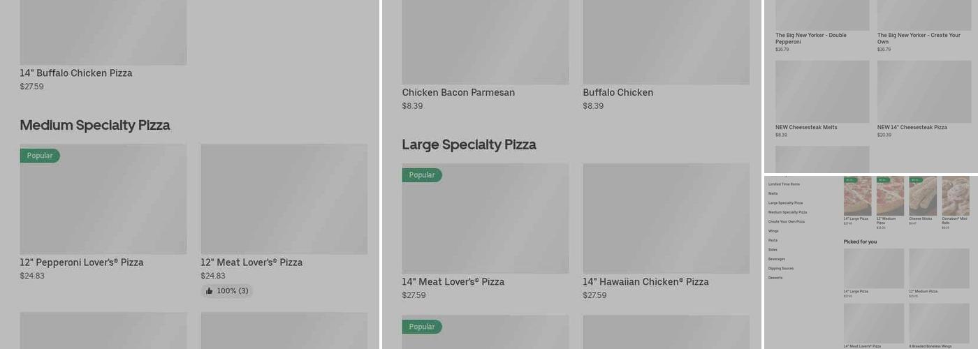 Pizza Hut Menu