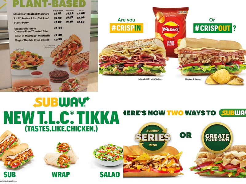 Subway Menu