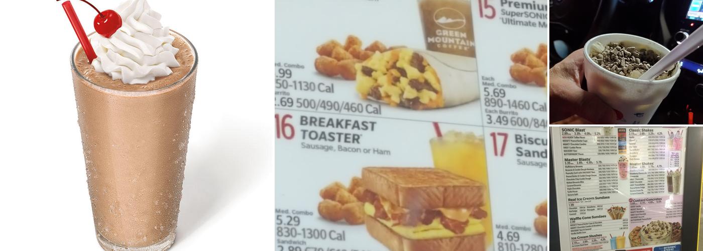 Sonic Drive-In Menu