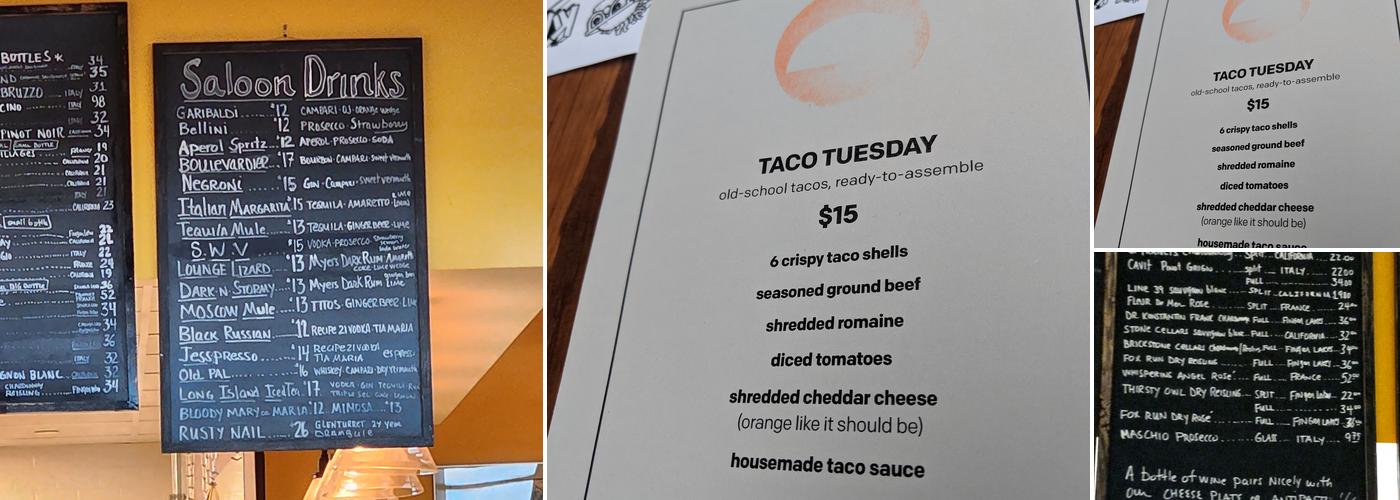 Gusto Menu